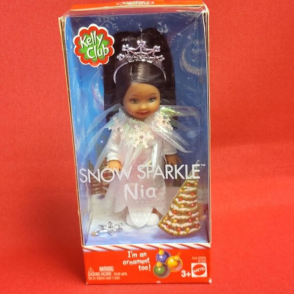 Kelly Doll Barbie Snow Sparkle Nia Doll Ornament Mattel 2003 - Picture 3 of 13